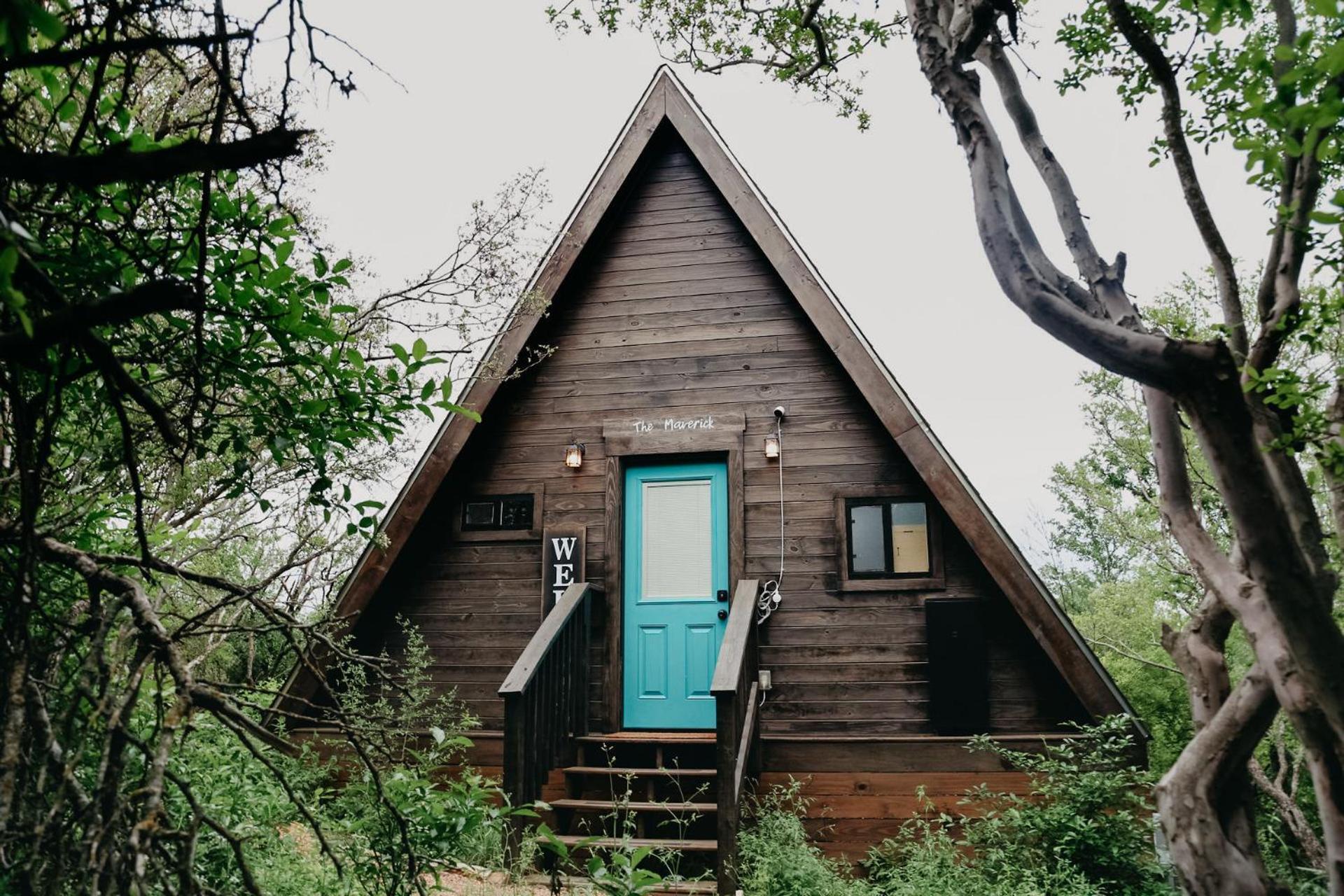The Maverick: A-frame W/ Hammock And Tree View New Braunfels